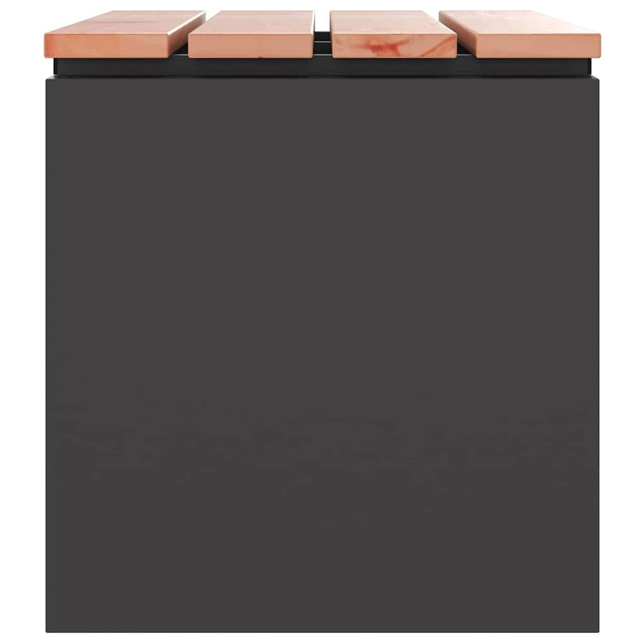 Tuinbank Zwart 60 x 40 x 43 cm Massief douglas hout en staal