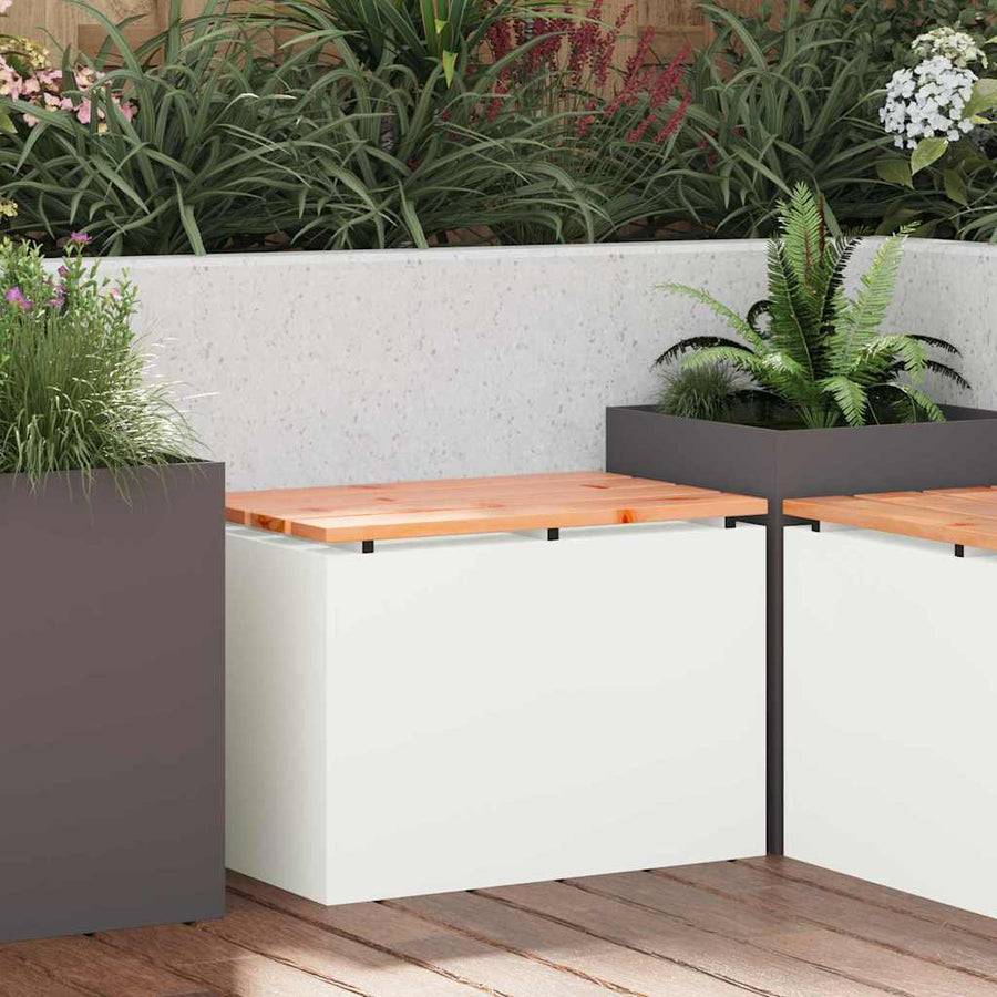 Tuinbank Wit 60 x 40 x 43 cm Staal