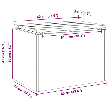 Tuinbank Wit 60 x 40 x 43 cm Staal