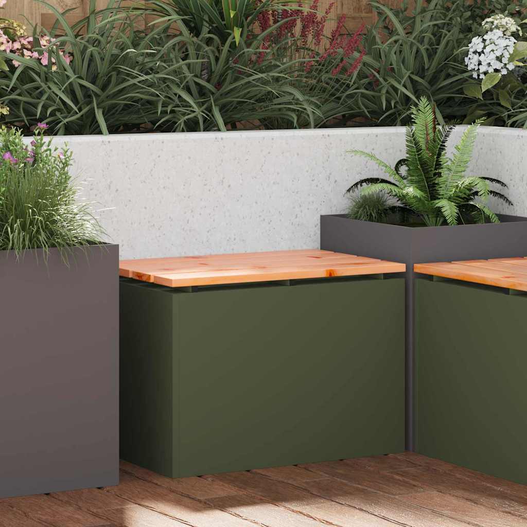 Tuinbank Olijfgroen 60 x 40 x 43 cm Staal