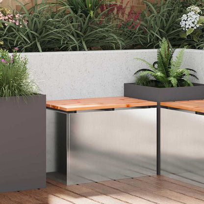 Tuinbank Zilver 60 x 40 x 43 cm Roestvrij staal