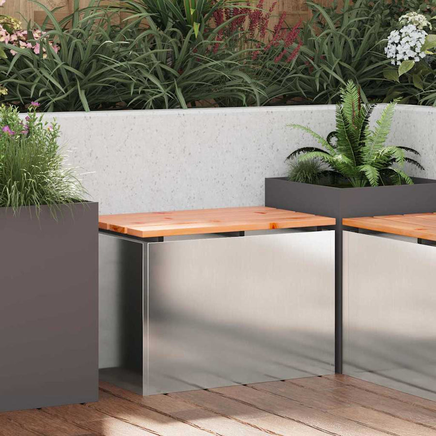Tuinbank Zilver 60 x 40 x 43 cm Roestvrij staal