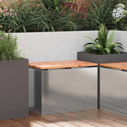 Tuinbank 60x40x43 cm zilver gegalvaniseerd staal