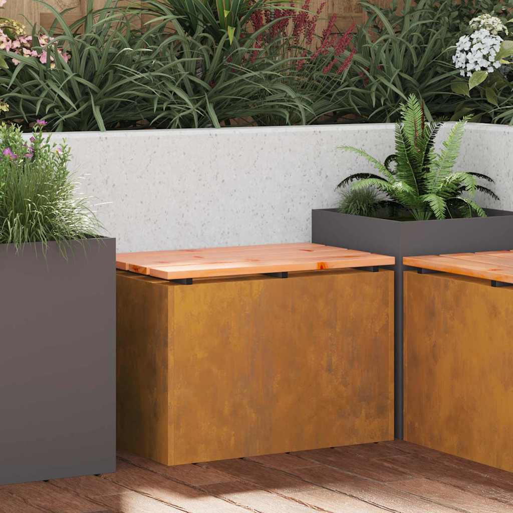 Tuinbank Roestig 60 x 40 x 43 cm Cortenstaal
