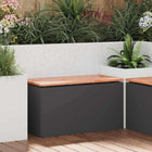 Tuinbank 80x40x43 cm staal zwart