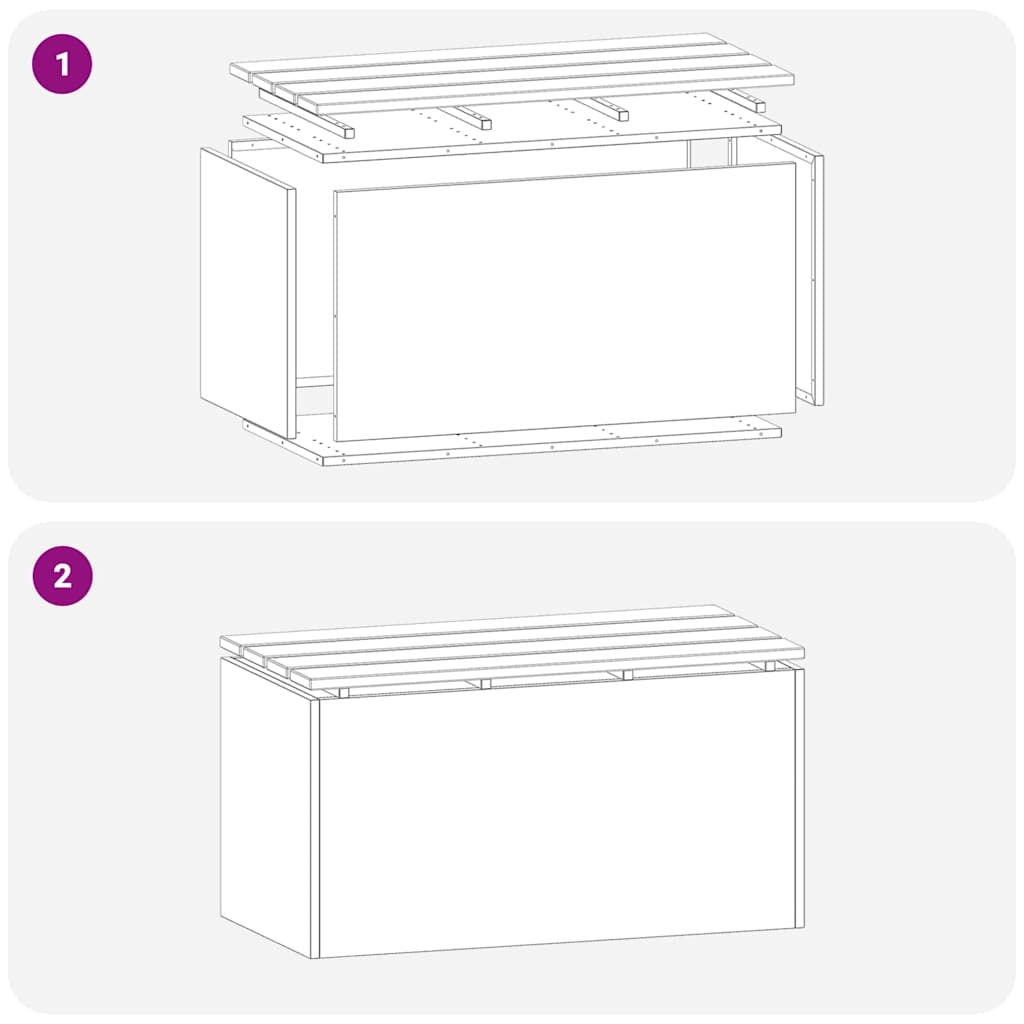 Tuinbank Wit 80 x 40 x 43 cm Staal