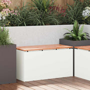 Tuinbank 80x40x43 cm staal wit