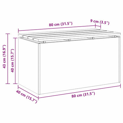 Tuinbank Wit 80 x 40 x 43 cm Staal
