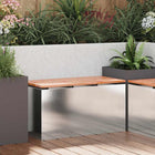 Tuinbank 80x40x43 cm roestvrij staal zilver