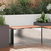 Tuinbank 80x40x43 cm roestvrij staal zilver