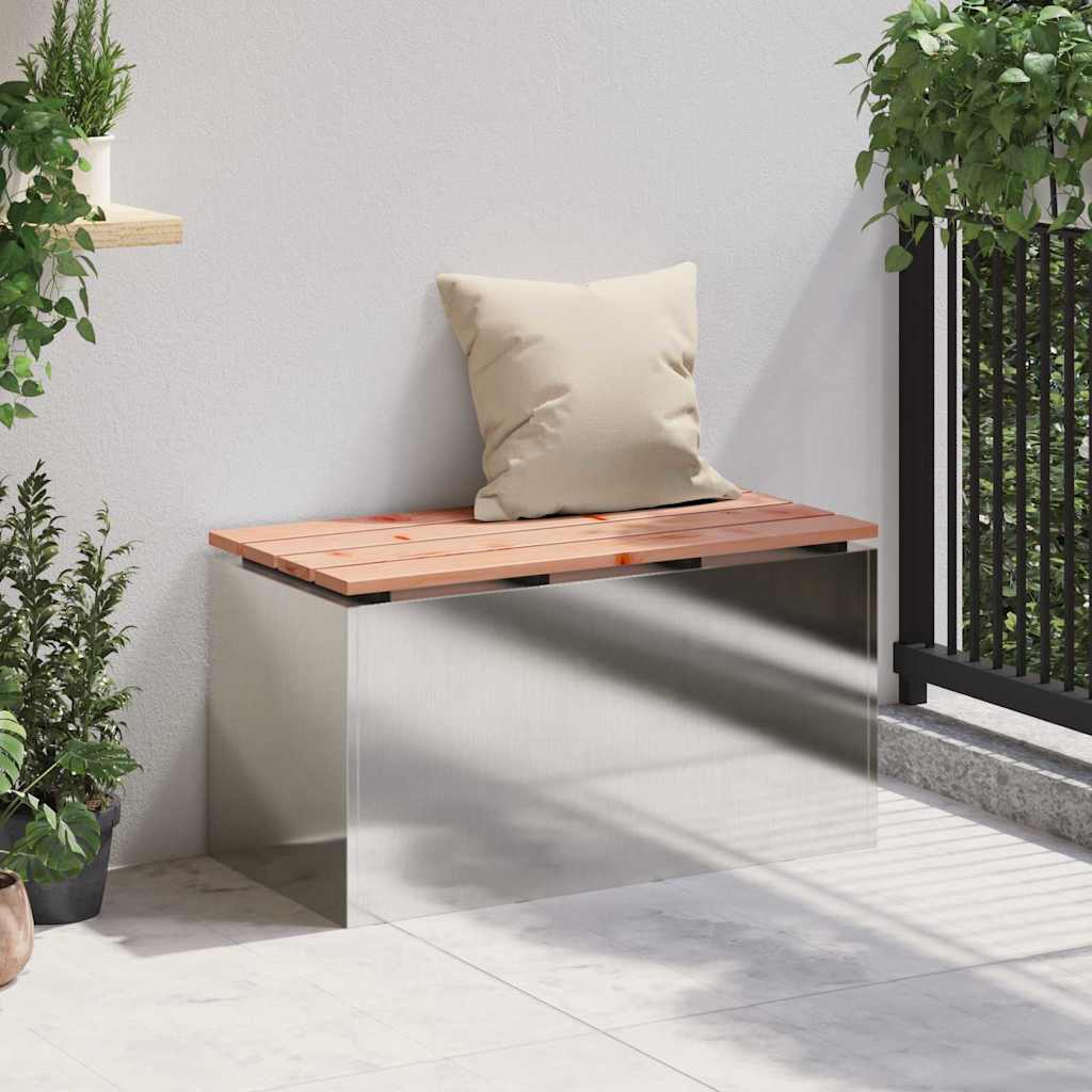 Tuinbank Zilver 80 x 40 x 43 cm Roestvrij staal