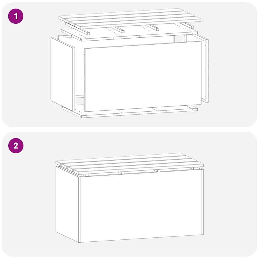 Tuinbank Zilver 80 x 40 x 43 cm Gegalvaniseerd staal