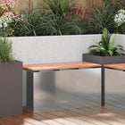 Tuinbank 80x40x43 cm gegalvaniseerd staal zilver