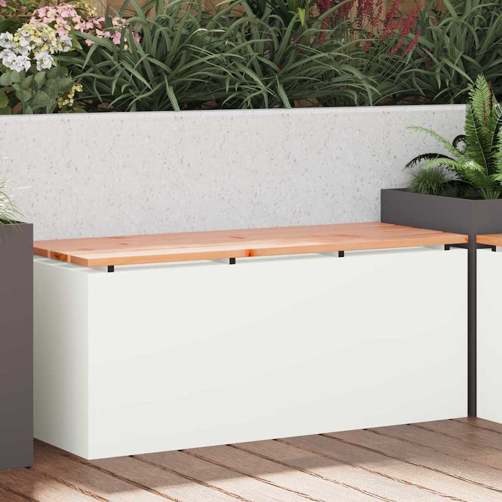 Tuinbank Wit 100 x 40 x 43 cm Staal