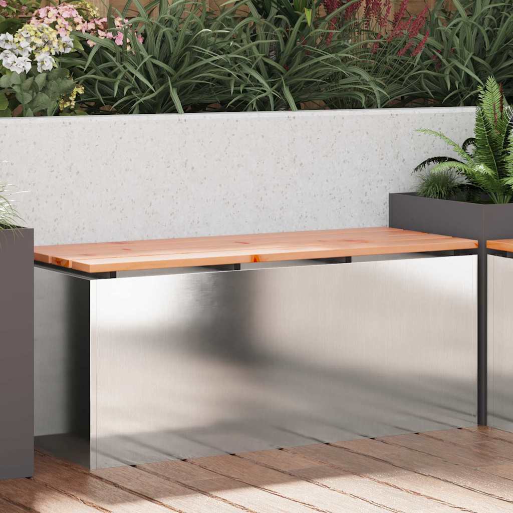 Tuinbank Zilver 100 x 40 x 43 cm Roestvrij staal