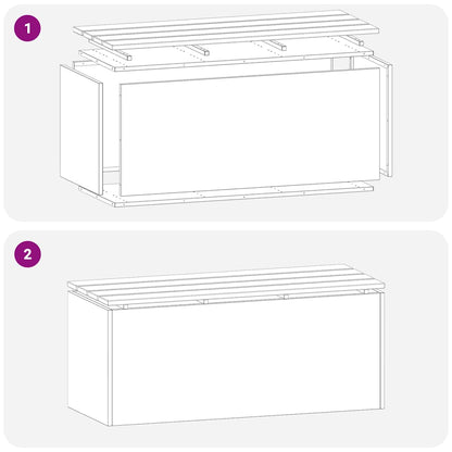 Tuinbank Zilver 100 x 40 x 43 cm Gegalvaniseerd staal