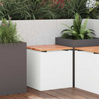 Tuinbank 40x40x43 cm staal wit