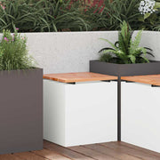 Tuinbank 40x40x43 cm staal wit
