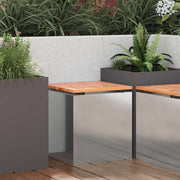 Tuinbank 40x40x43 cm gegalvaniseerd staal zilver