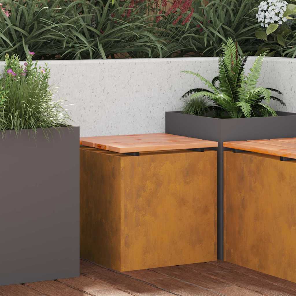 Tuinbank Roestig 40 x 40 x 43 cm Cortenstaal