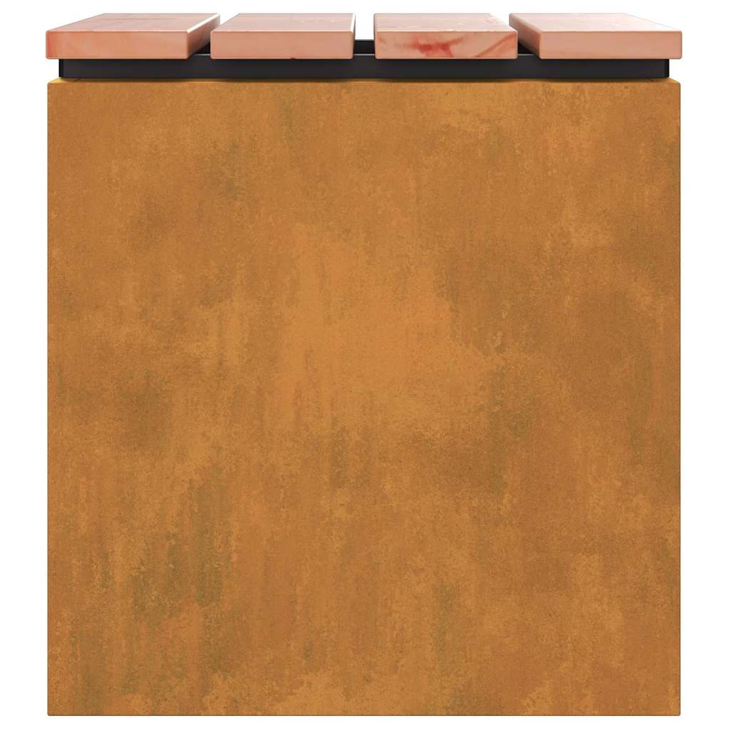 Tuinbank Roestig 40 x 40 x 43 cm Cortenstaal