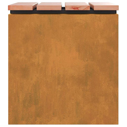 Tuinbank Roestig 40 x 40 x 43 cm Cortenstaal