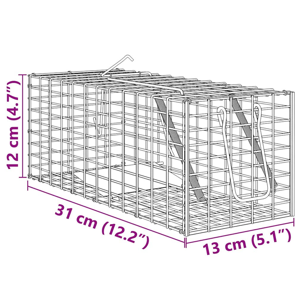 Dierenvallen Groen 31 x 13 x 12cm Staal
