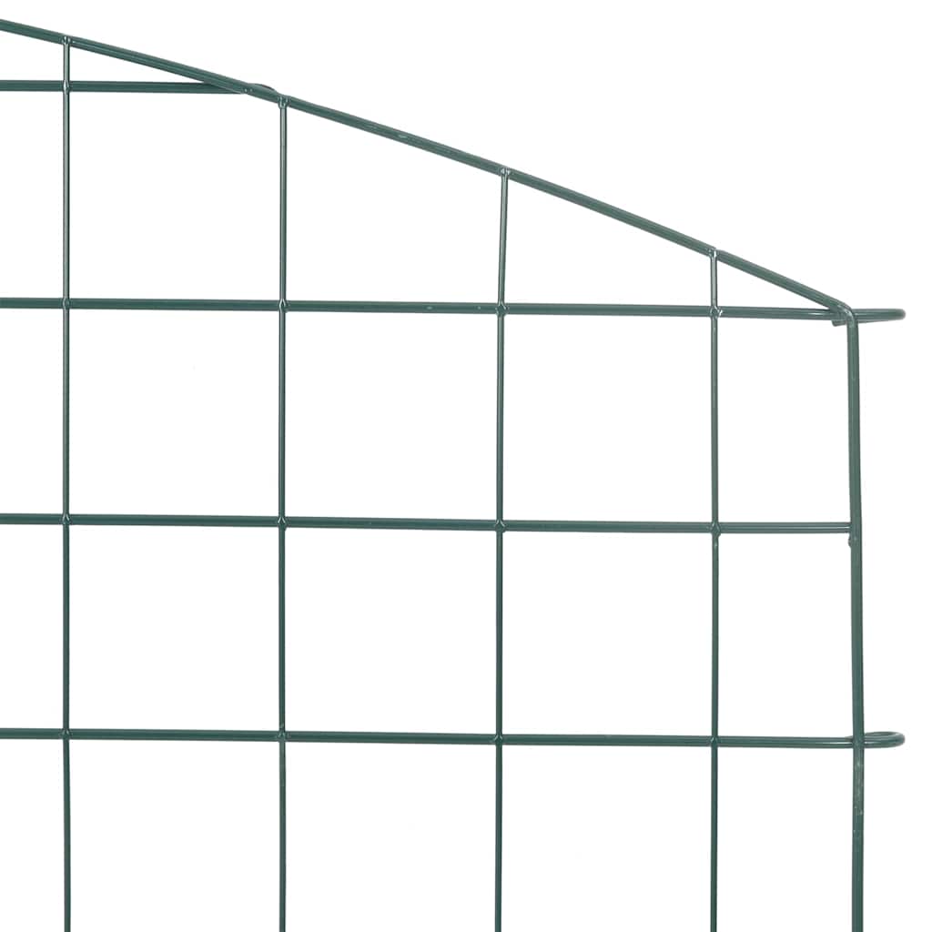 Vijverhekken Set 5 pcs Groen 100 x 50 cm Staal
