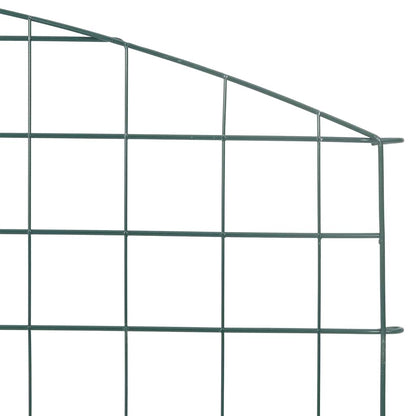 Vijverhekken Set 5 pcs Groen 100 x 50 cm Staal