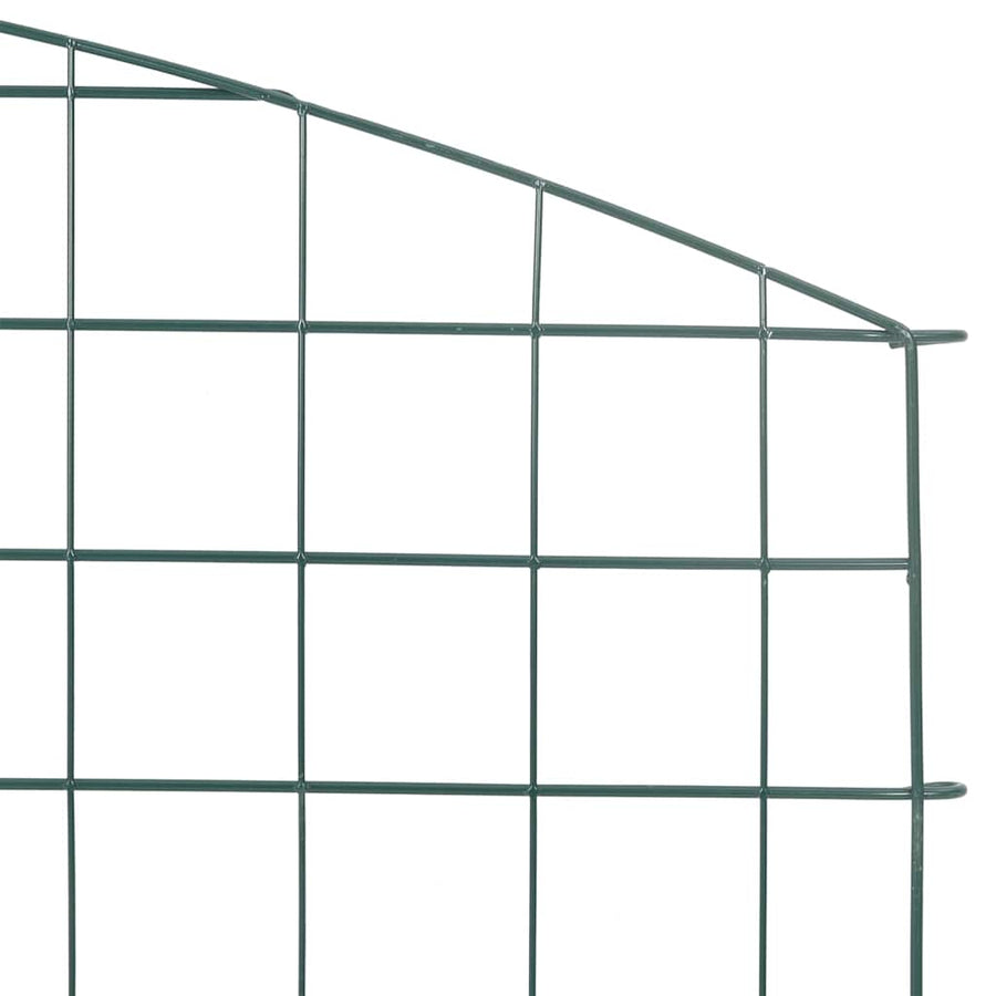 Vijverhekken Set 5 pcs Groen 100 x 50 cm Staal