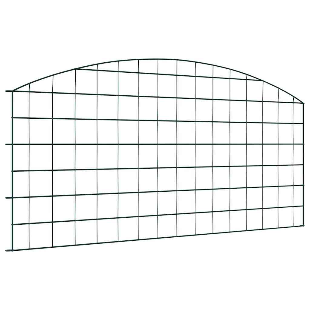 Vijverhekken Set 5 pcs Groen 100 x 50 cm Staal