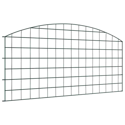 Vijverhekken Set 5 pcs Groen 100 x 50 cm Staal