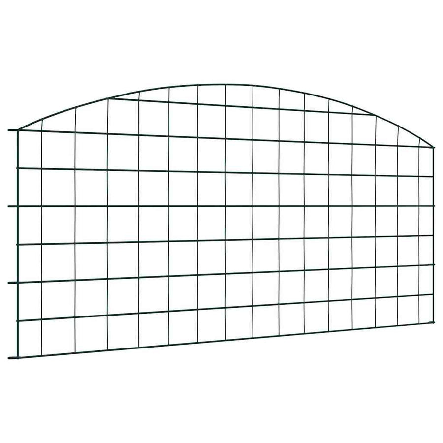 Vijverhekken Set 5 pcs Groen 100 x 50 cm Staal