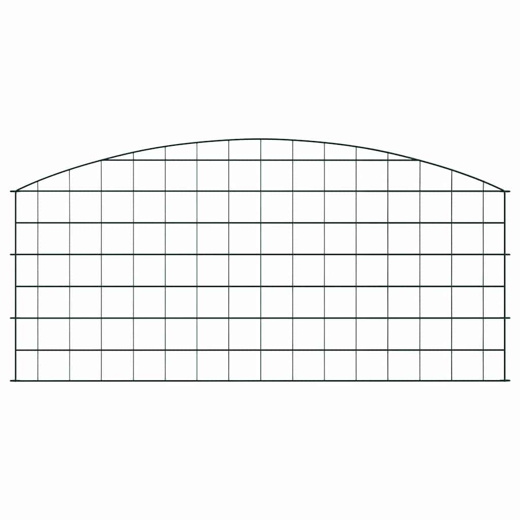 Vijverhekken Set 5 pcs Groen 100 x 50 cm Staal