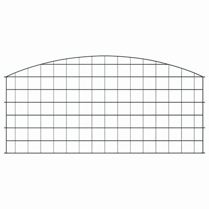 Vijverhekken Set 5 pcs Groen 100 x 50 cm Staal