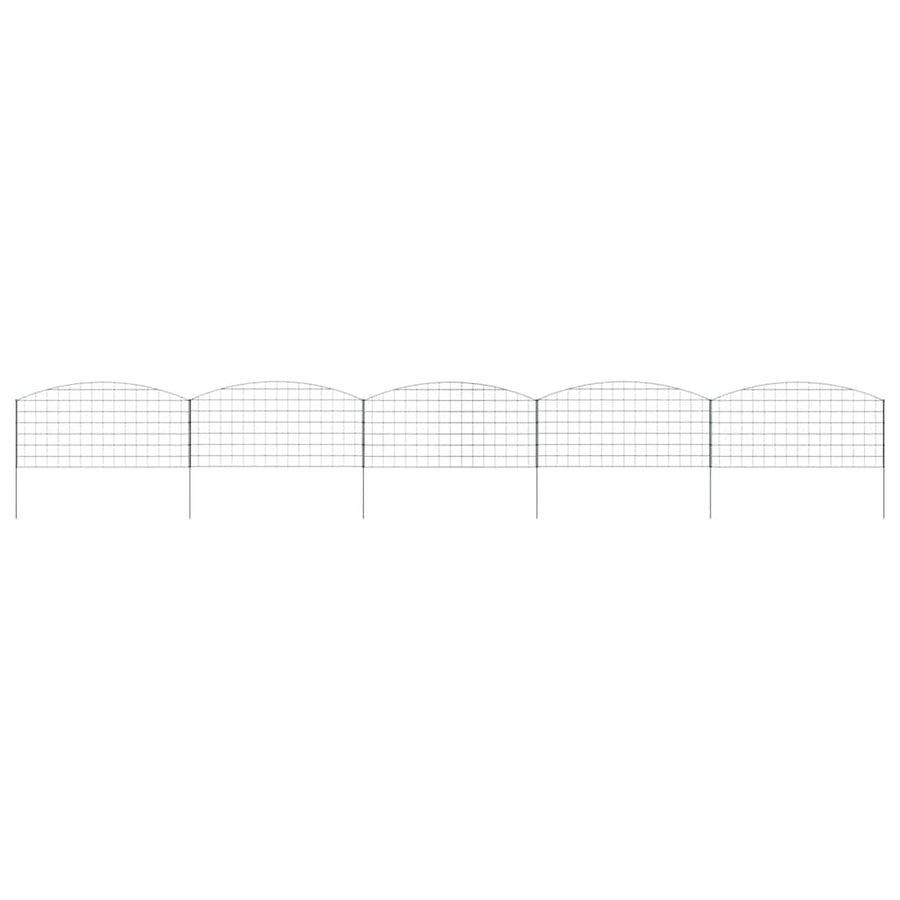 Vijverhekken Set 5 pcs Groen 100 x 50 cm Staal