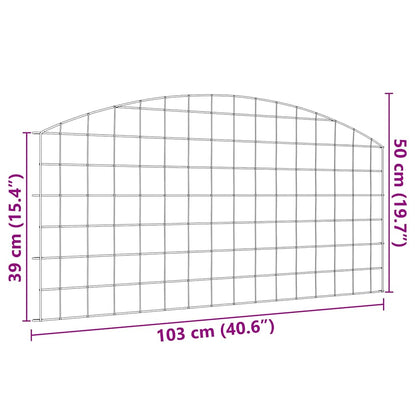 Vijverhekken Set 5 pcs Groen 100 x 50 cm Staal