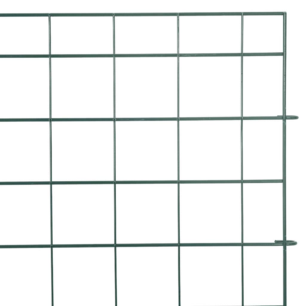 Vijverhekken Set 5 pcs Groen 100 x 50 cm Staal