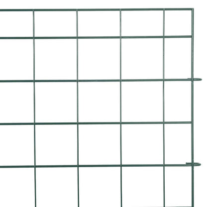 Vijverhekken Set 5 pcs Groen 100 x 50 cm Staal