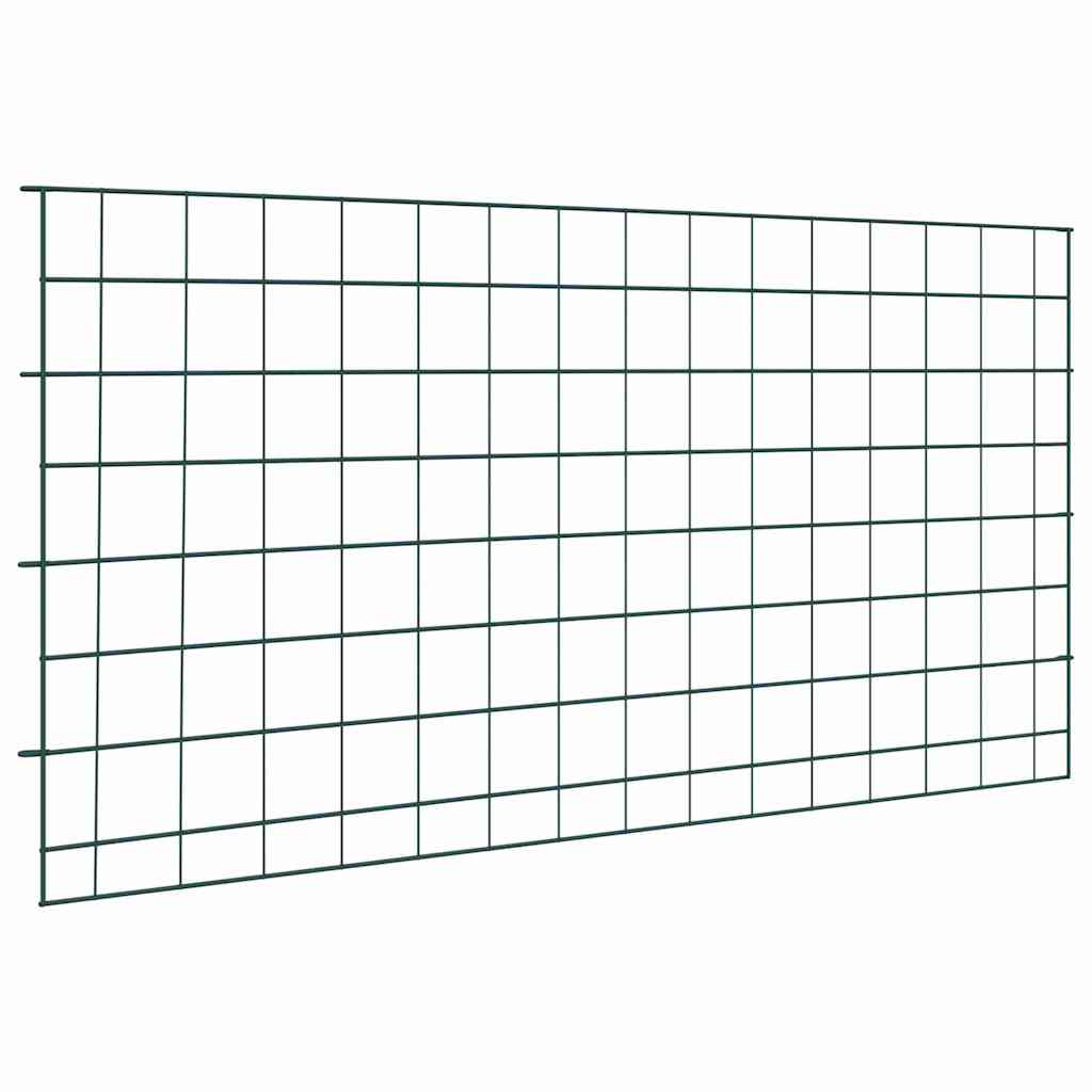 Vijverhekken Set 5 pcs Groen 100 x 50 cm Staal