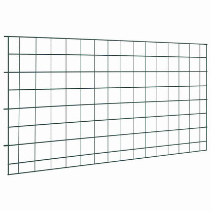 Vijverhekken Set 5 pcs Groen 100 x 50 cm Staal