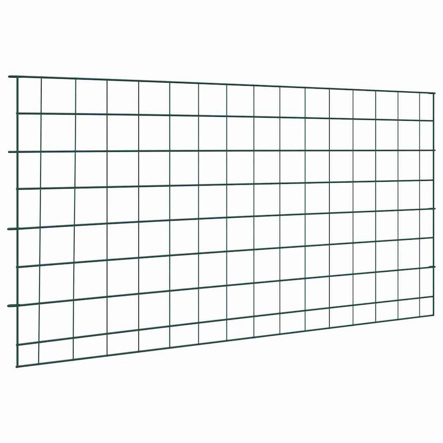 Vijverhekken Set 5 pcs Groen 100 x 50 cm Staal