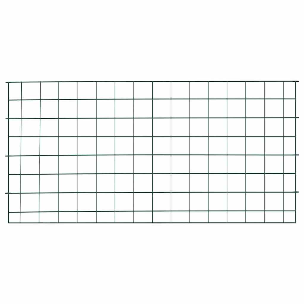 Vijverhekken Set 5 pcs Groen 100 x 50 cm Staal