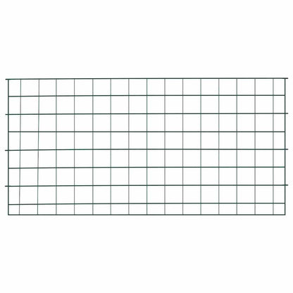 Vijverhekken Set 5 pcs Groen 100 x 50 cm Staal