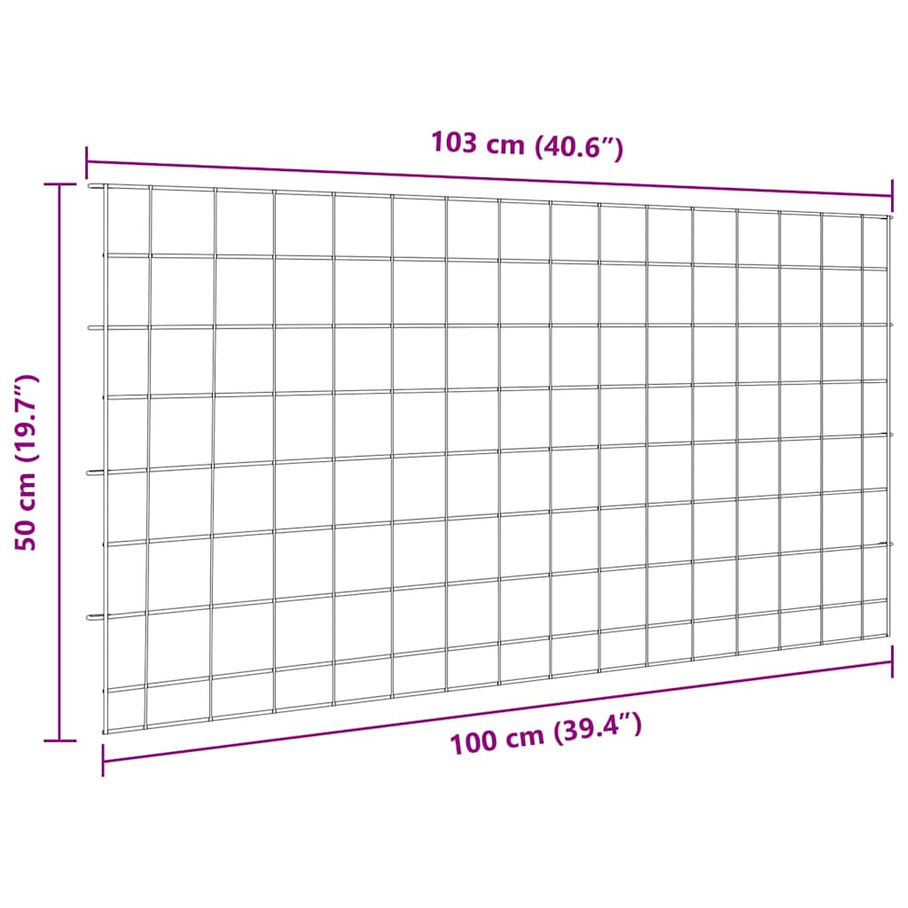 Vijverhekken Set 5 pcs Groen 100 x 50 cm Staal