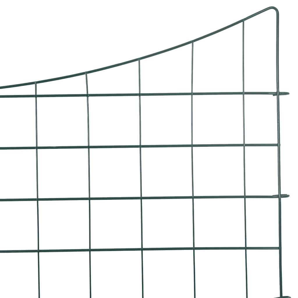 Vijverhekken Set 5 pcs Groen 100 x 50 cm Staal