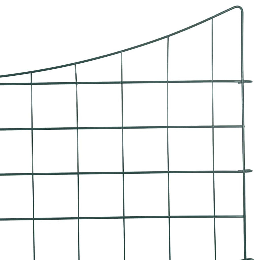 Vijverhekken Set 5 pcs Groen 100 x 50 cm Staal