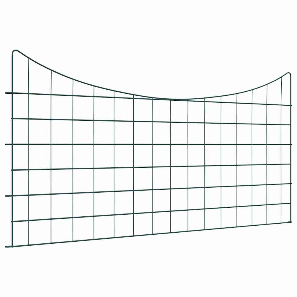 Vijverhekken Set 5 pcs Groen 100 x 50 cm Staal