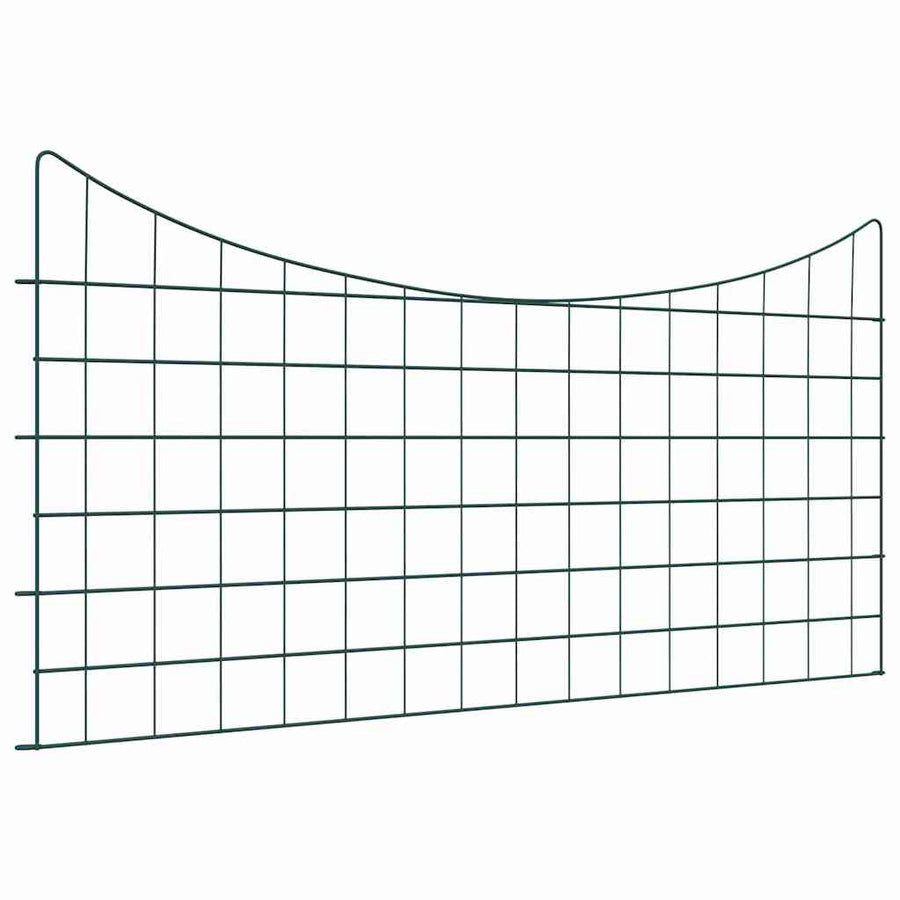 Vijverhekken Set 5 pcs Groen 100 x 50 cm Staal