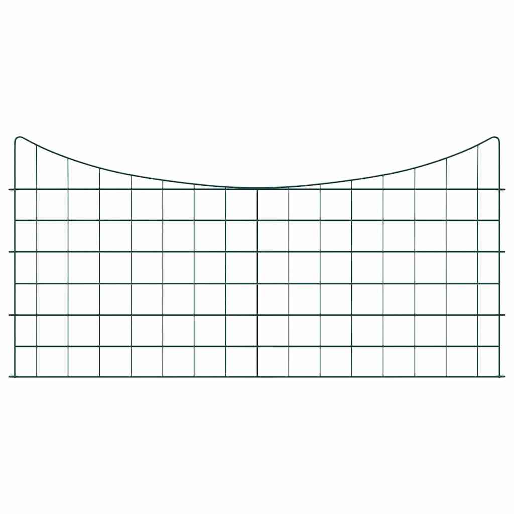 Vijverhekken Set 5 pcs Groen 100 x 50 cm Staal